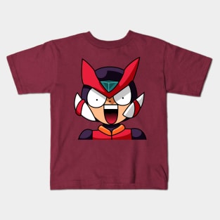 Mega Man Zero Manga Face Kids T-Shirt